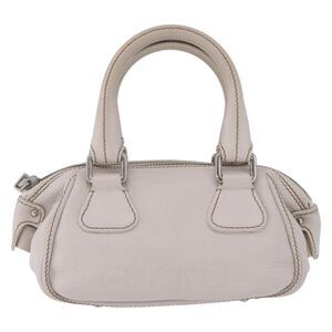 Chanel Lax Tassel Pebbled Leather White Leather Handbag